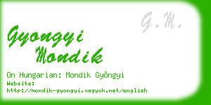 gyongyi mondik business card